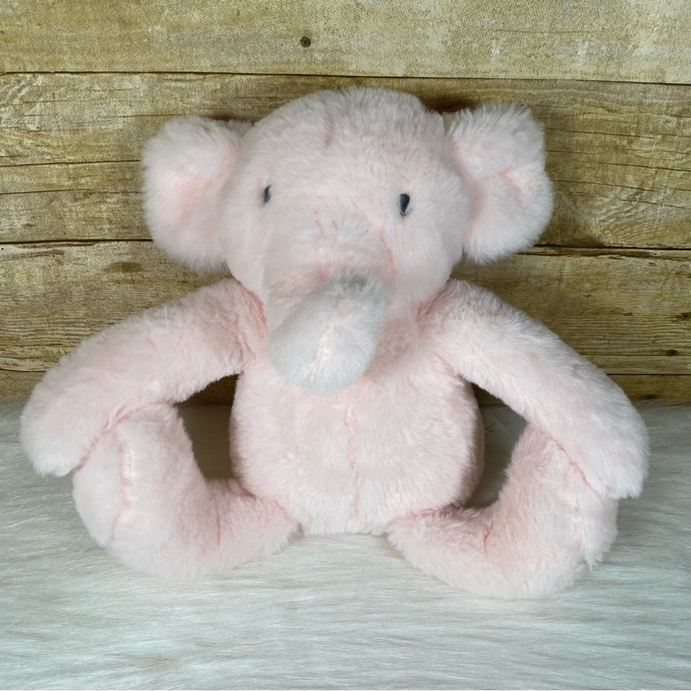 Target Cloud Island Baby Plush Pink Elephant with Stitched Eyes Soft EUC